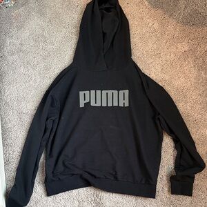 PUMA Black Sweatshirt with Gray Logo